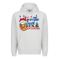 Dove Grey party in the usa Premium Hoodie - AdoDesignShop