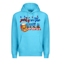 Ocean Blue party in the usa Premium Hoodie - AdoDesignShop