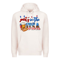 Pale Pink party in the usa Premium Hoodie - AdoDesignShop
