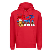 Red party in the usa Premium Hoodie - AdoDesignShop