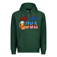 Sports Green party in the usa Premium Hoodie - AdoDesignShop