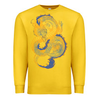 Lemon blue and orange dragon Premium Sweatshirt - RanaPortraitStore
