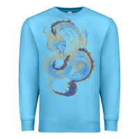 Ocean Blue blue and orange dragon Premium Sweatshirt - RanaPortraitStore