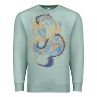 Seafoam blue and orange dragon Premium Sweatshirt - RanaPortraitStore