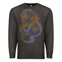 Smoke blue and orange dragon Premium Sweatshirt - RanaPortraitStore