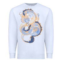 White blue and orange dragon Premium Sweatshirt - RanaPortraitStore