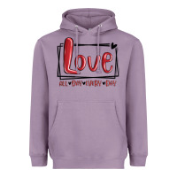 Lavender love all day every day hearts Heavyweight Hoodie - MaliasSmallBusiness