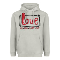 Moon Dust love all day every day hearts Heavyweight Hoodie - MaliasSmallBusiness