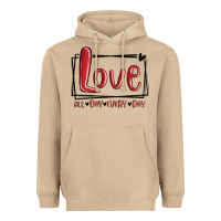 Mushroom love all day every day hearts Heavyweight Hoodie - MaliasSmallBusiness