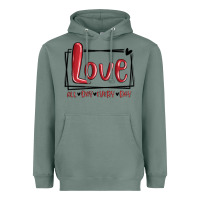 Sage love all day every day hearts Heavyweight Hoodie - MaliasSmallBusiness