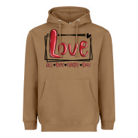 Toasted Coconut love all day every day hearts Heavyweight Hoodie - MaliasSmallBusiness