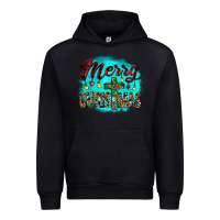 Black merry christmas wood slice ornament Urban Hoodie - JahusDesignShop