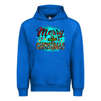 Cobalt merry christmas wood slice ornament Urban Hoodie - JahusDesignShop