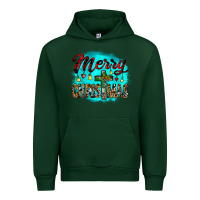 Forest Green merry christmas wood slice ornament Urban Hoodie - JahusDesignShop