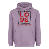 Lavender love all day every day Heavyweight Hoodie - MaliasSmallBusiness