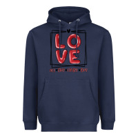 Navy love all day every day Heavyweight Hoodie - MaliasSmallBusiness
