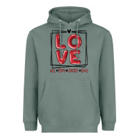 Sage love all day every day Heavyweight Hoodie - MaliasSmallBusiness