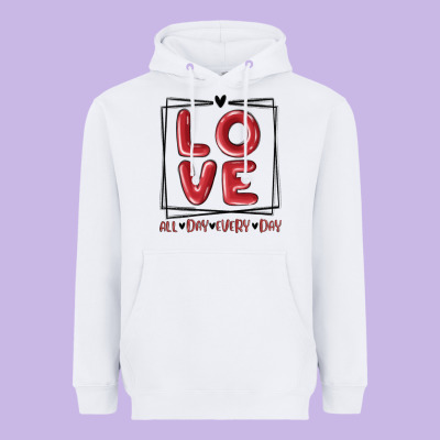 Heavyweight Hoodie love all day every day