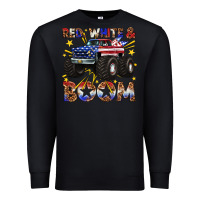 Black red white and boom Premium Sweatshirt - texasbilliewilder