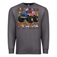 Charcoal Heather red white and boom Premium Sweatshirt - texasbilliewilder