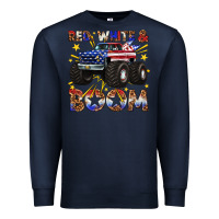 Navy red white and boom Premium Sweatshirt - texasbilliewilder