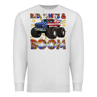 Oatmeal Heather red white and boom Premium Sweatshirt - texasbilliewilder