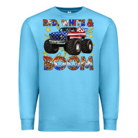 Ocean Blue red white and boom Premium Sweatshirt - texasbilliewilder