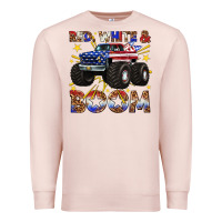 Pale Pink red white and boom Premium Sweatshirt - texasbilliewilder