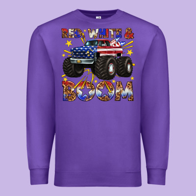 Premium Sweatshirt red white and boom