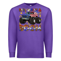 Purple red white and boom Premium Sweatshirt - texasbilliewilder