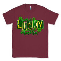 Burgundy one lucky mama st patricks Classic Tee - FaDigitalArtStudio