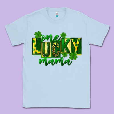 One Lucky Mama St Patricks Classic Tee Designed By Fadigitalartstudio
