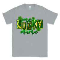 Heather Grey one lucky mama st patricks Classic Tee - FaDigitalArtStudio