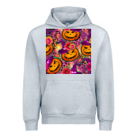 Heather Grey halloween witchy pumpkin seamless pattern Urban Hoodie - BundleAndBundleShop