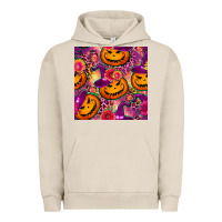 Pigment French Oak halloween witchy pumpkin seamless pattern Urban Hoodie - BundleAndBundleShop