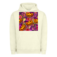 Halloween Witchy Pumpkin Seamless Pattern Urban Hoodie | Teevron