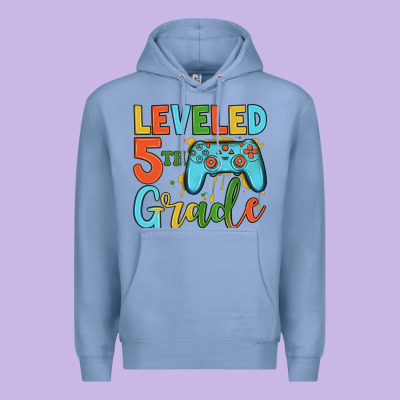 Leveled 5th Grade Premium Hoodie Designed By Jahusdesignshop