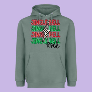 Jingle Bell Rock Heavyweight Hoodie Designed By Maliassmallbusiness