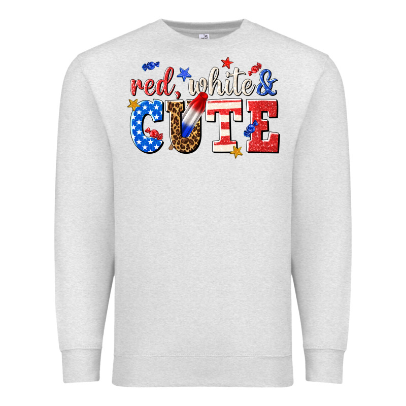 Red White And Cute Billie Wilder Premium Sweatshirt by texasbilliewilder | Teevron