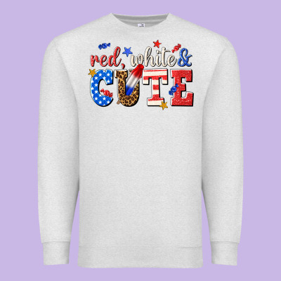 Premium Sweatshirt red white and cute billie wilder
