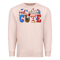 Pale Pink red white and cute billie wilder Premium Sweatshirt - texasbilliewilder