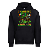 Black shamrocks crusher monster truck with shamrocks Urban Hoodie - AdoDesignShop