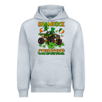 Heather Grey shamrocks crusher monster truck with shamrocks Urban Hoodie - AdoDesignShop