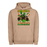Pigment Burro shamrocks crusher monster truck with shamrocks Urban Hoodie - AdoDesignShop