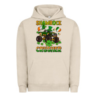 Pigment French Oak shamrocks crusher monster truck with shamrocks Urban Hoodie - AdoDesignShop