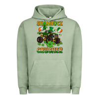 Pigment Oil Green shamrocks crusher monster truck with shamrocks Urban Hoodie - AdoDesignShop