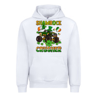 White shamrocks crusher monster truck with shamrocks Urban Hoodie - AdoDesignShop