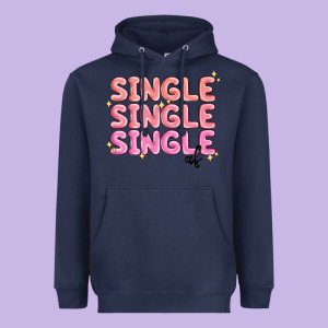 Single Single Single Af Heavyweight Hoodie Designed By Maliassmallbusiness