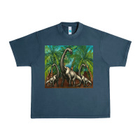 Midnight Navy brachiosaurus Urban Heavy Tee - Artiststas