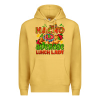 Antique Gold nacho average lunch lady  with nacho Premium Hoodie - AdoDesignShop